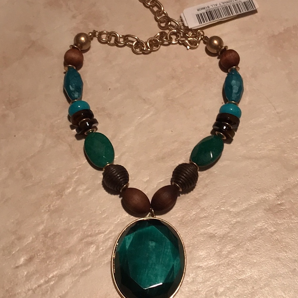 NWT SOUTHERN LIVING JEWEL GENUINE STONE NECKLACE GORGEOUS CHUNKY - Picture 9 of 13